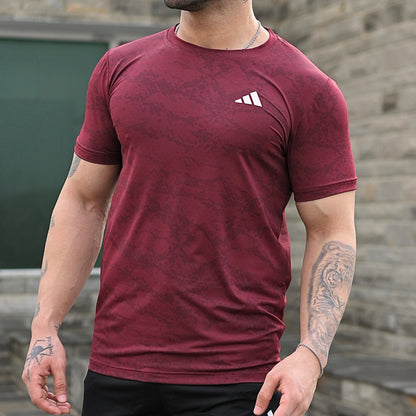 (Shirt Only) Rexa Maroon Mesh Active Shirt – Lycra 4-Way Stretch | Lightweight & Performance Fit