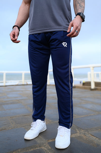 Gray & Navy Summer Tracksuit Shirt – Half Sleeve | Lightweight & Modern Athletic Fit