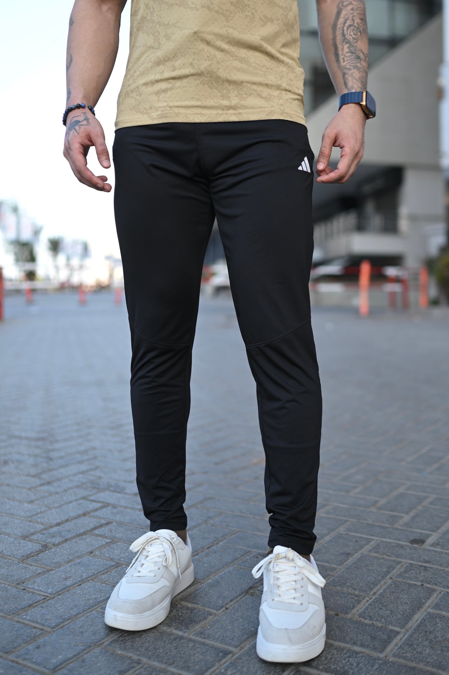 Rexa Black Lycra Performance Trouser – 4-Way Stretch | Slim Fit Activewear Bottom