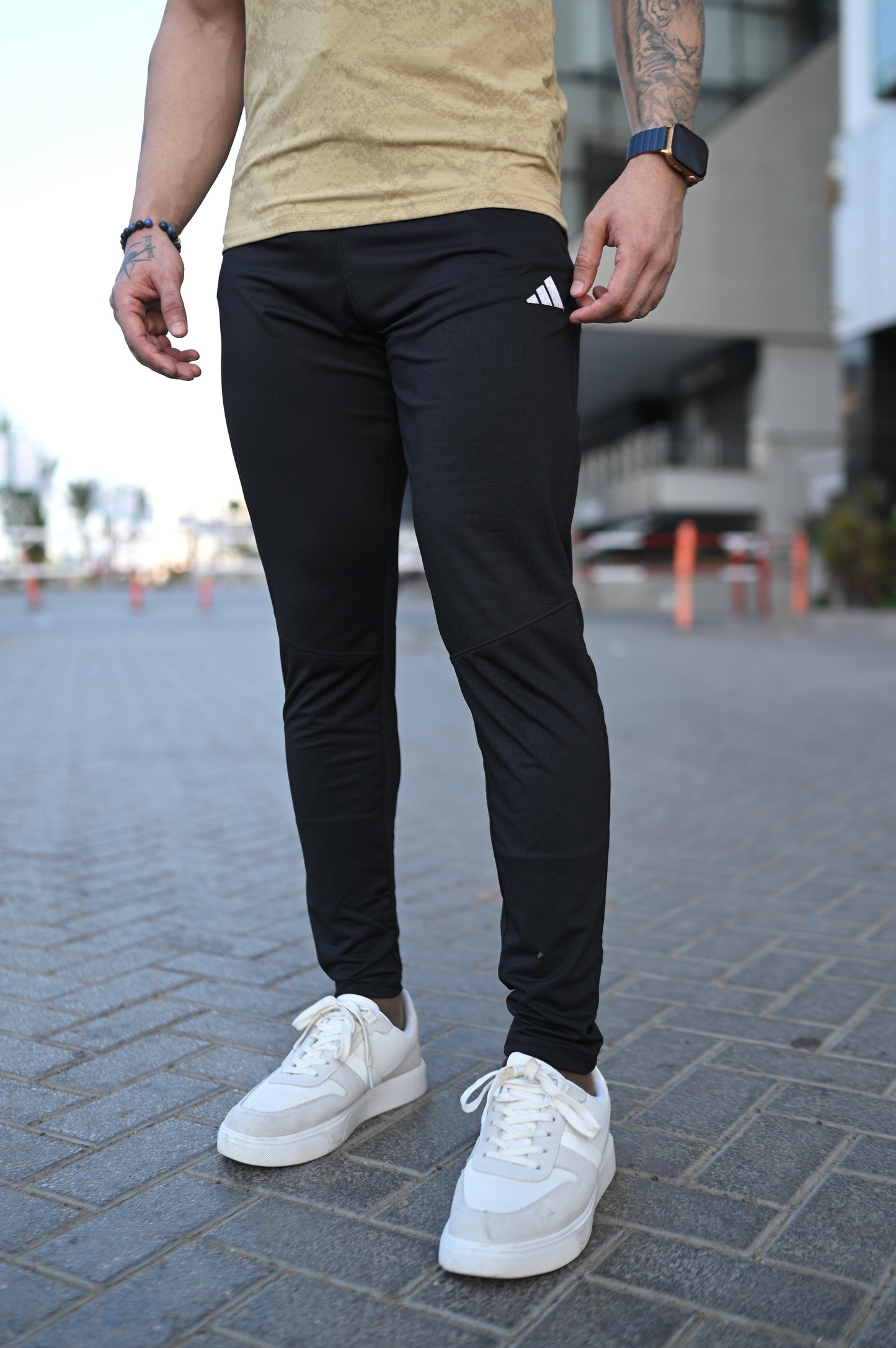 Rexa Black Lycra Performance Trouser – 4-Way Stretch | Slim Fit Activewear Bottom