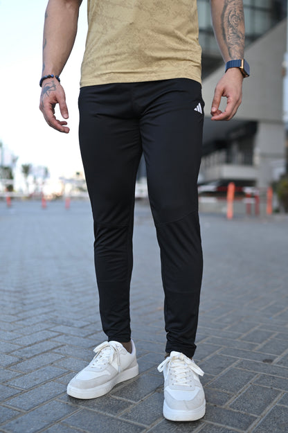 Rexa Black Lycra Performance Trouser – 4-Way Stretch | Slim Fit Activewear Bottom