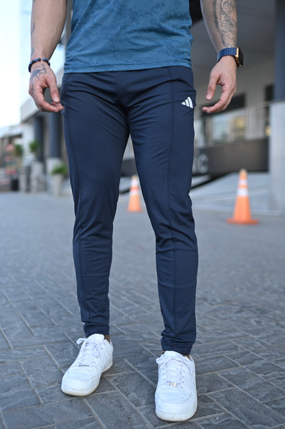 Rexa Navy Lycra Performance Trouser – 4-Way Stretch | Slim Fit Activewear Bottom