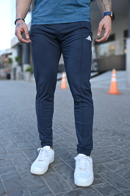 Rexa Navy Lycra Performance Trouser – 4-Way Stretch | Slim Fit Activewear Bottom