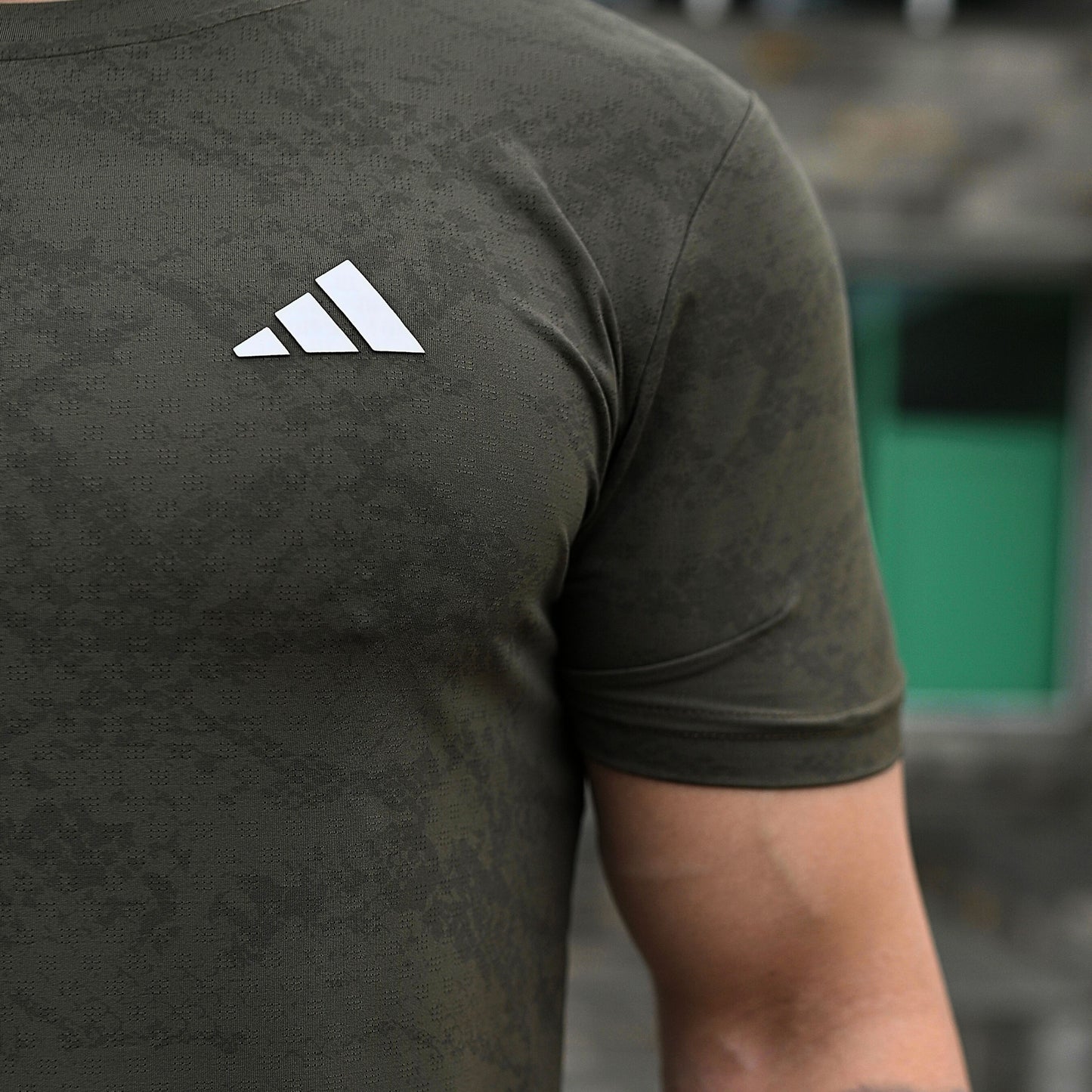 (Shirt Only) Rexa Olive Green Mesh Active Shirt – Lycra 4-Way Stretch | Breathable Performance Fit