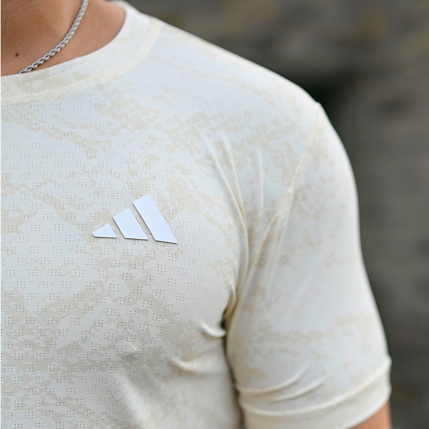 (Shirt Only) Rexa White Mesh Active Shirt – Lycra 4-Way Stretch | Lightweight & Clean Fit