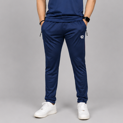 Men’s Activewear Summer Tracksuit – Maroon & Navy | Lightweight & Athletic Fit